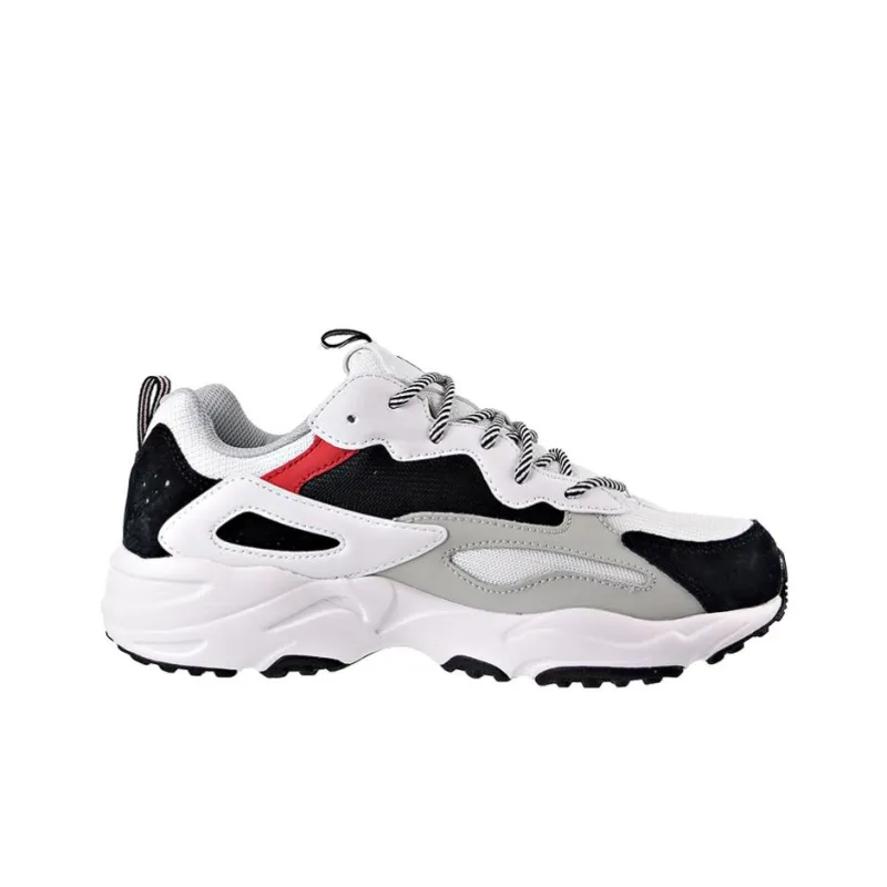 FILA Ray Tracer Low Top Clunky Shoes Black/White-1