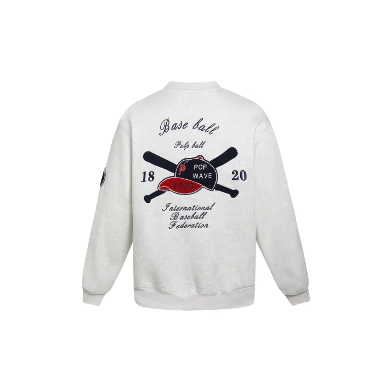 POPWAVE Sweatshirt Unisex Snowflake White-1