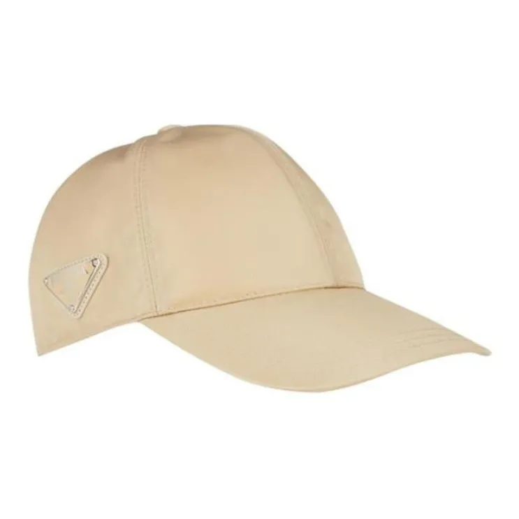 PRADA Nylon Baseball Caps Men's Beige-1