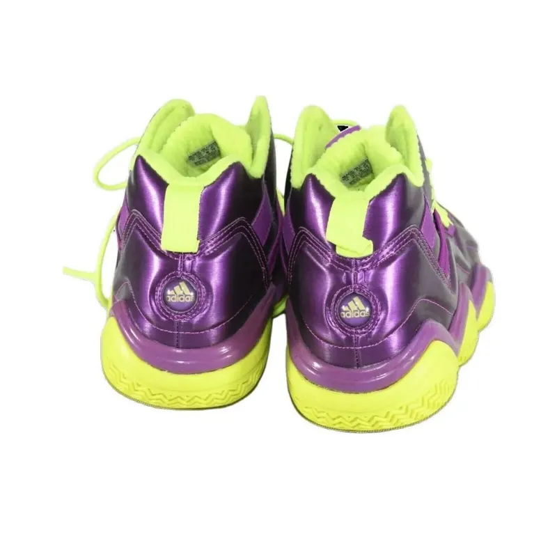 Adidas Top Ten 2000 Cushioning, Wear Resistant Mid Top Vintage Basketball Shoes Men's Purple Green-4