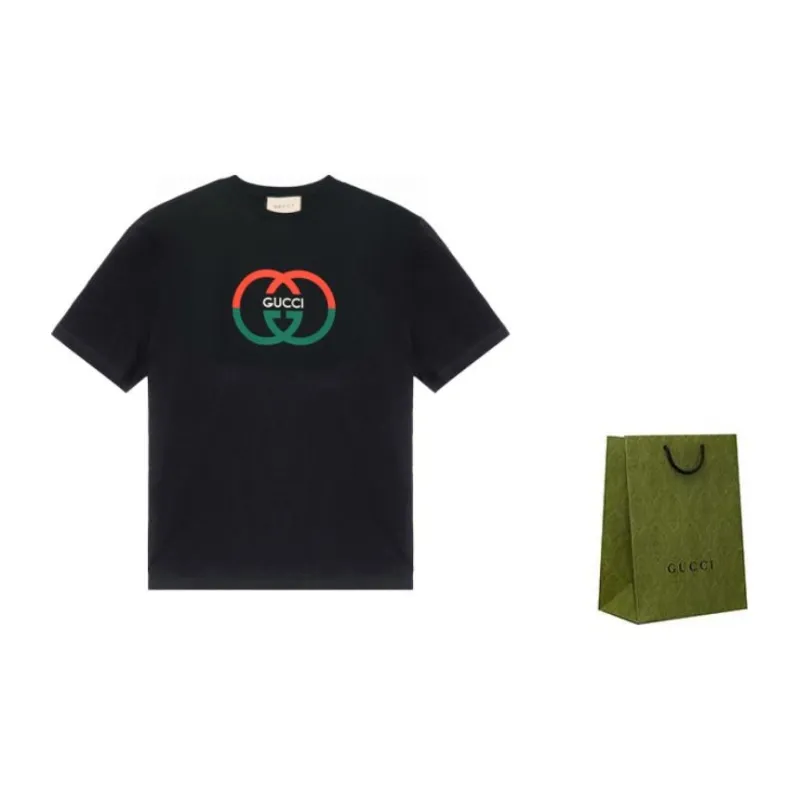 GUCCI Logo Printed Crewneck T-Shirt-2