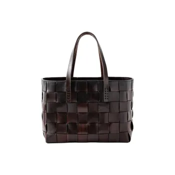 Dragon Diffusion Cow Leather Tote Bag Shopping Bag Handbag Women's Dark Brown