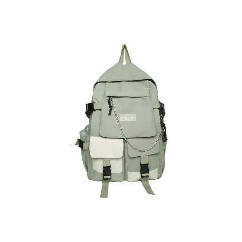 MOK Nylon Backpack Unisex Green/Black/Red/Blue