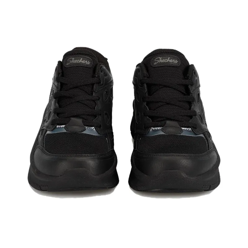 Skechers Modern D'Lu Cushioning Breathable Low Top Casual Shoes Women's Black-4