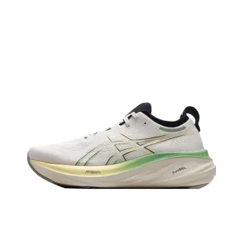 Asics GEL NIMBUS 26 Anti Slip And Wear Resistant Breathable Cushioning Low Top Casual Running Shoes Men's White Green