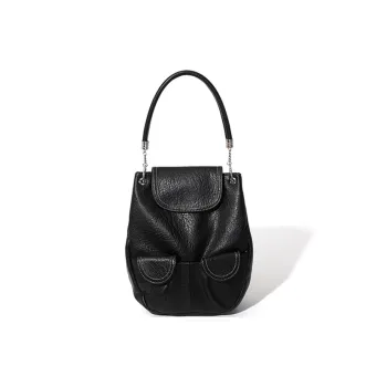 MASTER CANVAS Leather Canvas Bag Shoulder Bag Handbag Shoulder Bag Regular Unisex Black