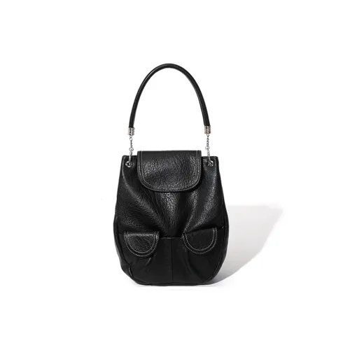 MASTER CANVAS Leather Canvas Bag Shoulder Bag Handbag Shoulder Bag Regular Unisex Black
