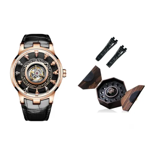 Sea Gull LE BRASSUS Automatic Mechanical Movement Watch Mens Watches Black Dial