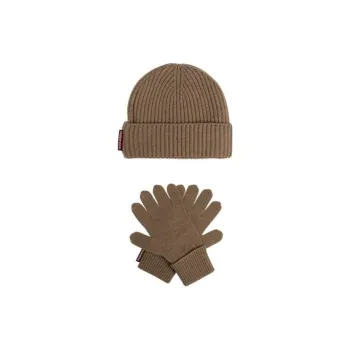 DSQUARED 2 Logo Label Ribbed Knit Beanie And Gloves