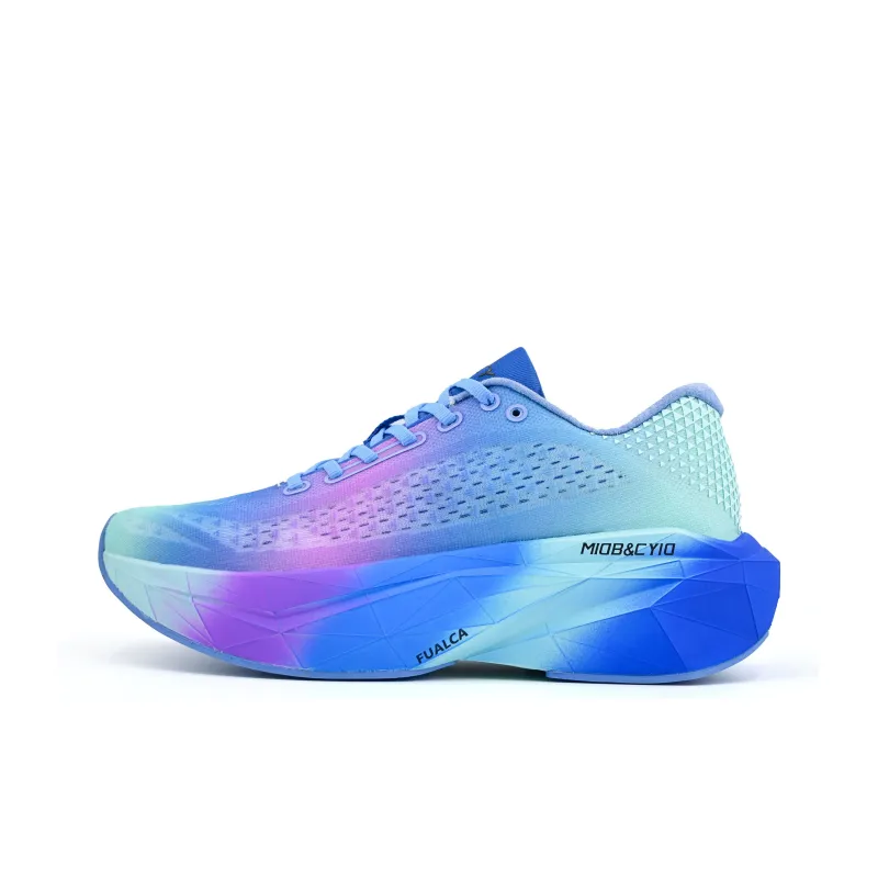Miob&cyio Balance Anti Rollover Low Top Rocket Technology Running Shoes Unisex Flowing Purple Chasing Blue-0