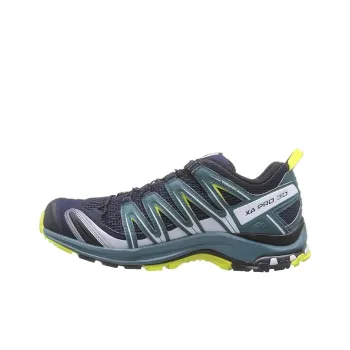 SALOMON XA PRO 3D Anti Slip Wear Resistant Low Top Running Shoes Men's Black Green