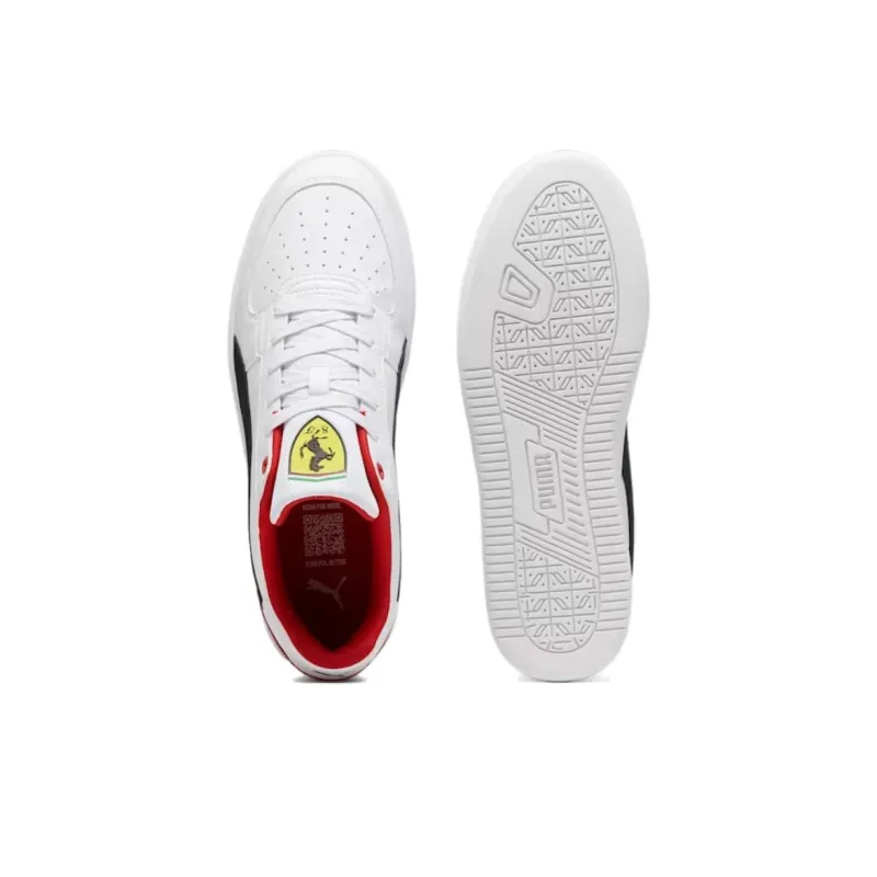 PUMA Scuderia Ferrari Slip Resistant, Abrasion Resistant, Breathable Low Top Skateboard Shoes Men's White-3