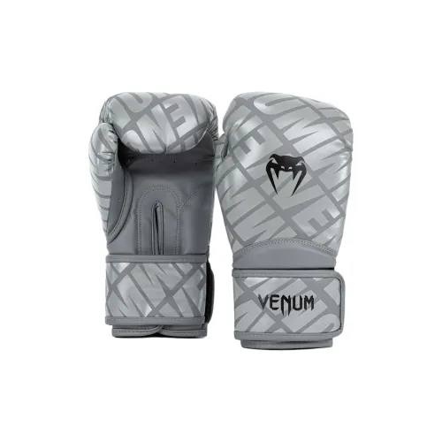 VENUM Boxing Gloves Synthetic Leather Unisex Gray Black