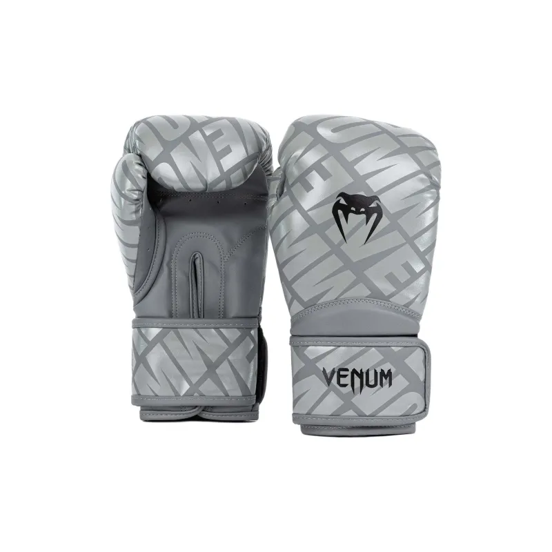 VENUM Boxing Gloves Synthetic Leather Unisex Gray Black-0