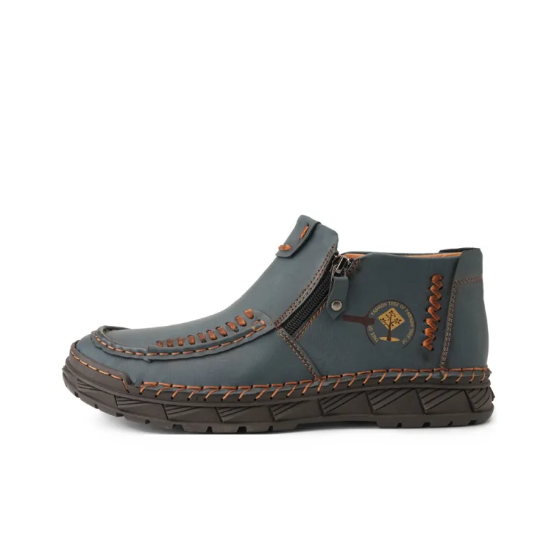 Bull Charm Anti-Slip Wear-Resistant Mid-Top Casual Shoes Men's-3