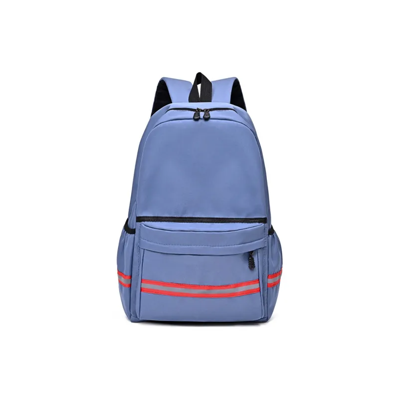 MOK Nylon Backpack Regular Unisex Black/Rose Red/Purple/Blue-5
