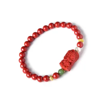 Tokai Family Reconstructed Cinnabar Jade Bracelets Women's