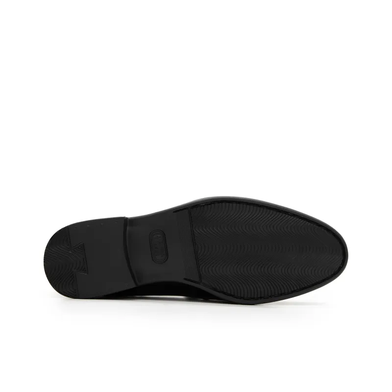 Satchi Business Formal Slip on Leather Shoes Men's Black-5