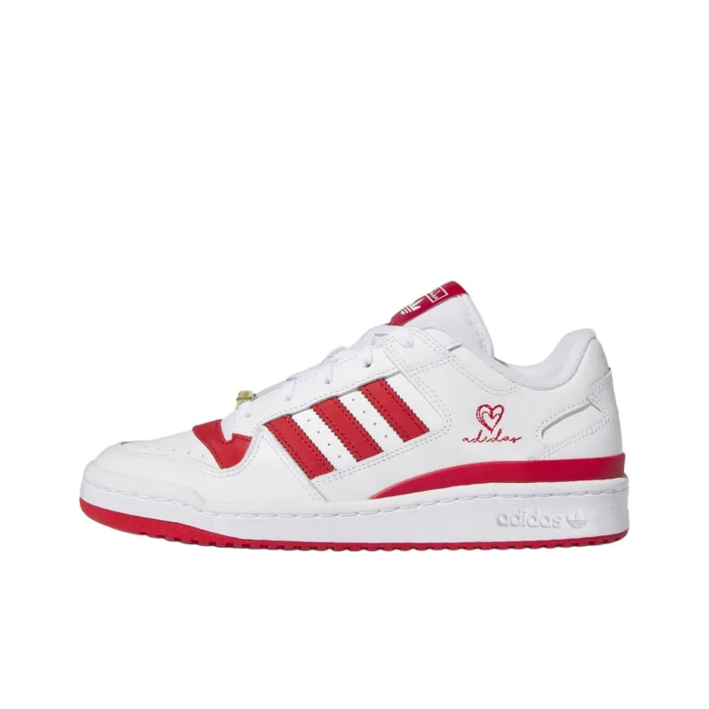 Forum Adidas Originals Low Classic 'White Scarlet Embroidered Heart'-0