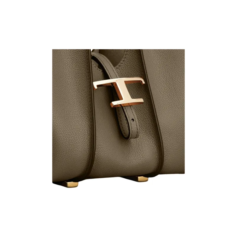 TOD'S T Timeless Logo Plaque Tote Bag-4