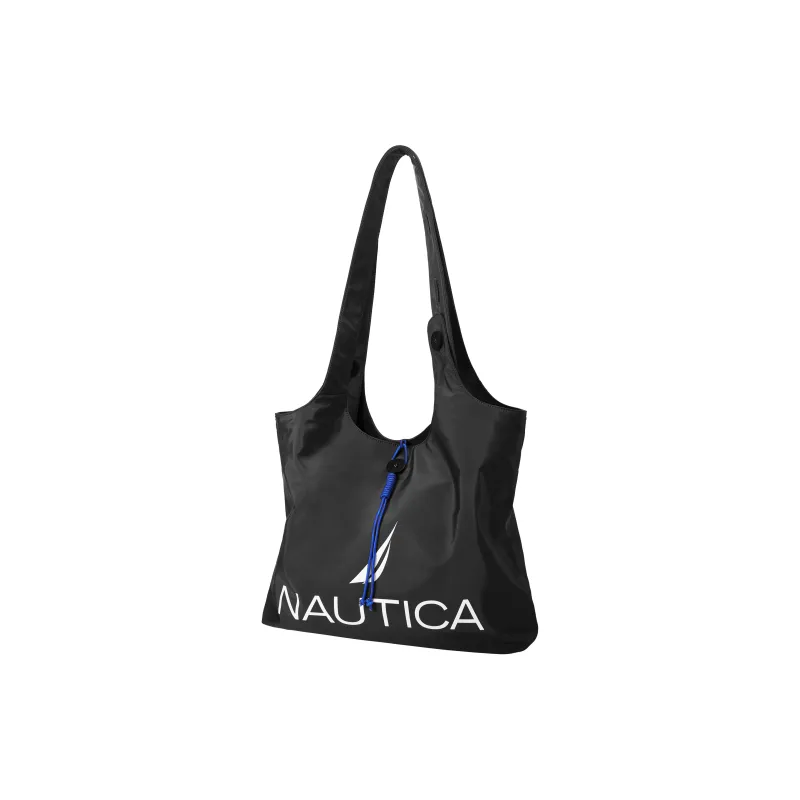 NAUTICA Nylon Tote Shopping Bag Shoulder Bag Unisex Black/Royal Blue/Brown/Purple-1