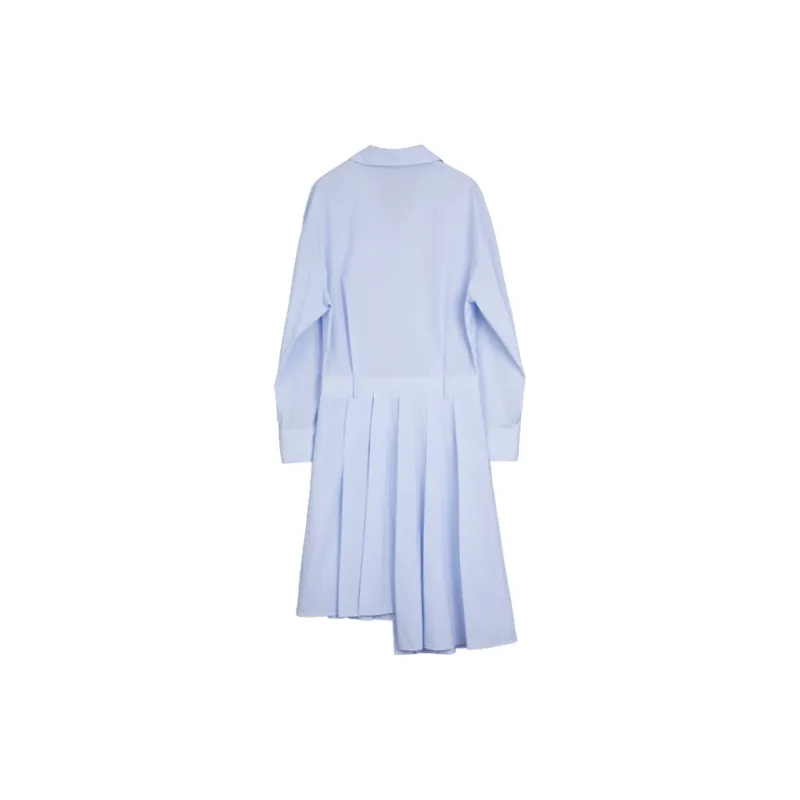 ELLE Long Sleeved Dresses Women's Blue-1