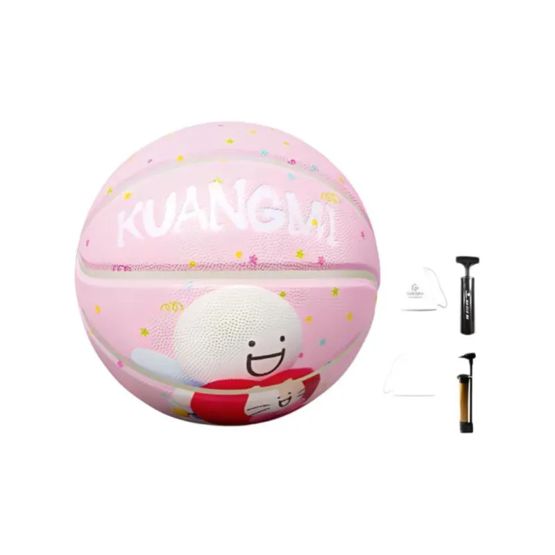 Kuangmi x XIAOLANTONGXUE PU Basketball Pink Size 7 Training Unisex-2
