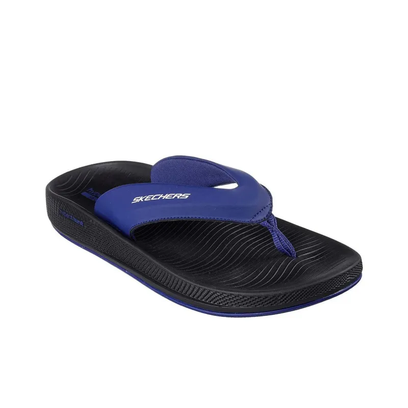 Skechers ON THE GO Stitching Flip Flops Men's Blue Black-2