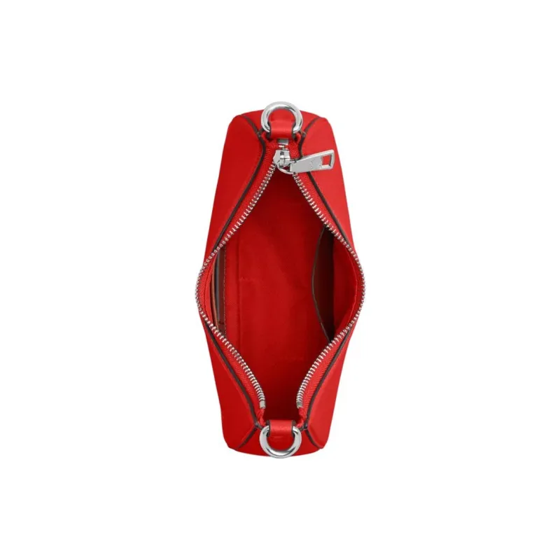 COACH Hobo Leather Paneled Canvas Shoulder Bag Crossbody Bag Handbag Medium Size Men's Sports Red-2
