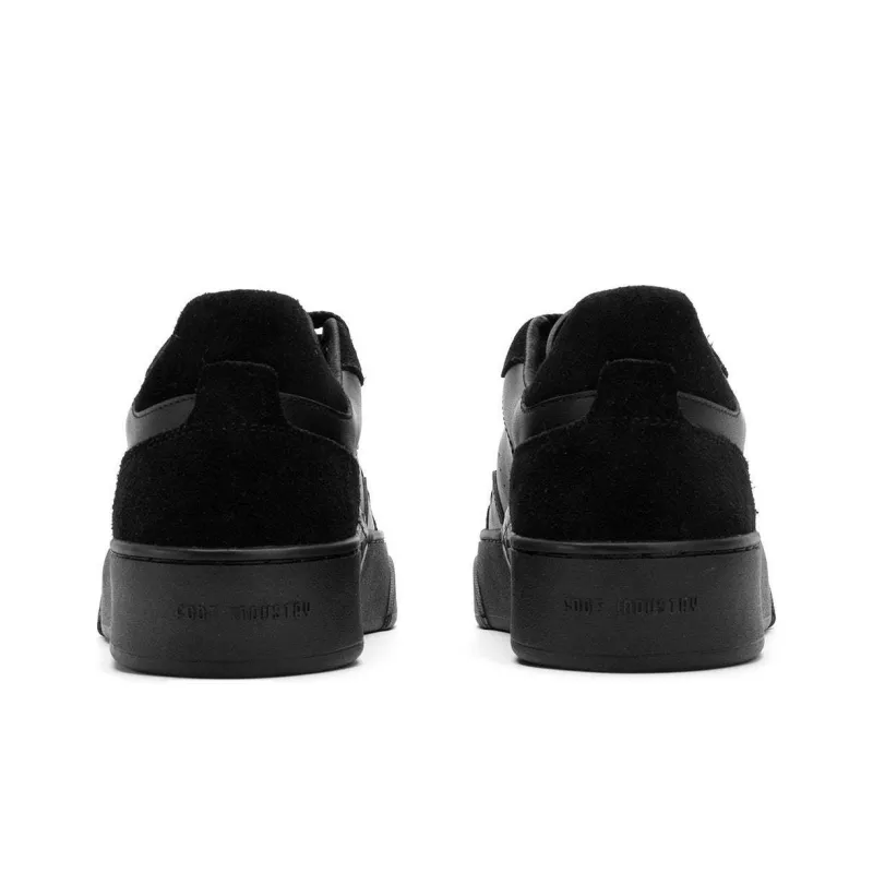FOOT INDUSTRY Slip Resistant Low Top Skateboard Shoes Unisex Black-4