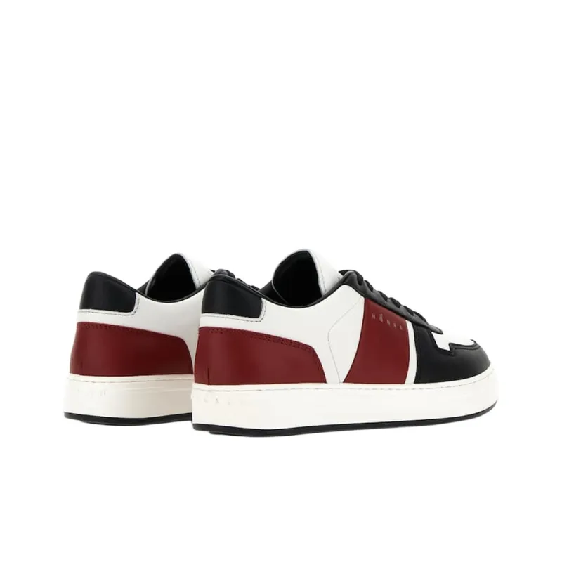 HOGAN H TV Low Top Skateboard Shoes Men's Black Red-3
