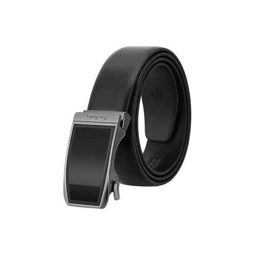 PIERRE CARDIN Mirror Finish Automatic Buckle-Luxe Lite Cow Leather Leather Belts Men's Width 3.5CM
