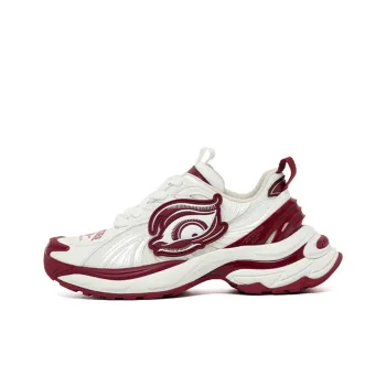 STA x OLD ORDER Cushioning Low Top Running Shoes Unisex White Red