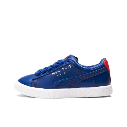 PUMA Clyde NYC Knicks Skateboard Shoes Unisex Low-Top Blue/White/Red