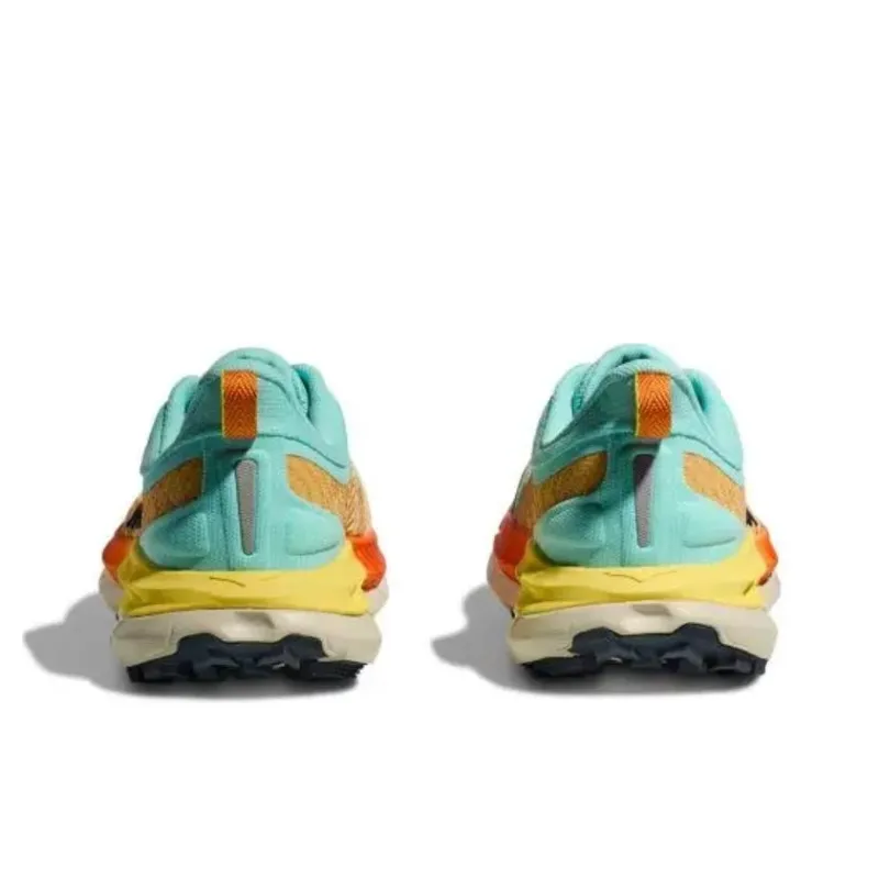 HOKA ONE ONE Mafate Speed 4 Anti-Slip And Wear-Resistant Breathable Low-Top Casual Running Shoes Women's Green Orange-3