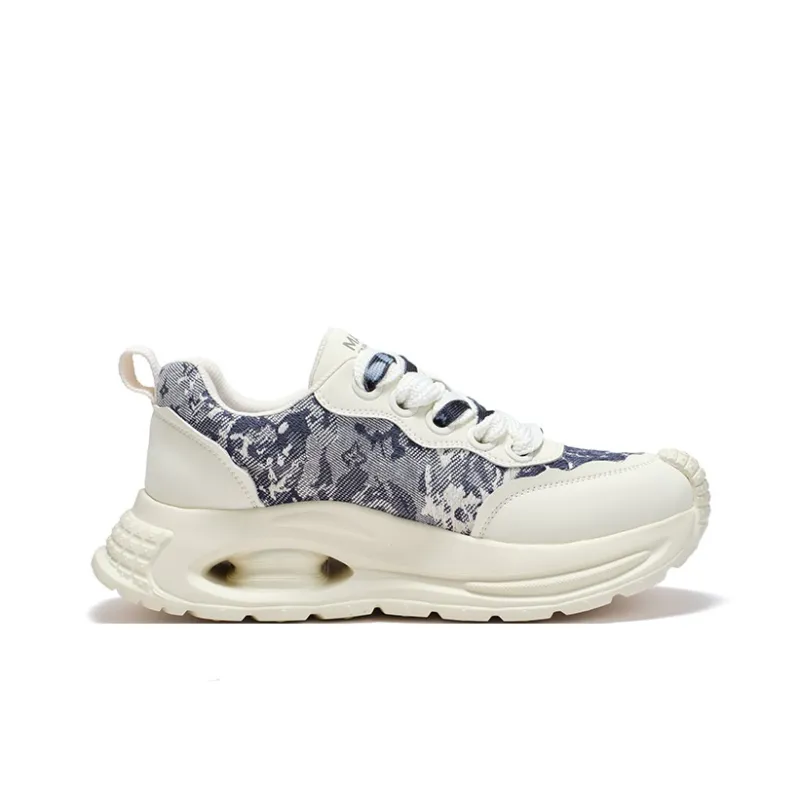 FAIRWHALE Low-Top Chunky Sneakers Men's Prussian Blue/Mist Black-1