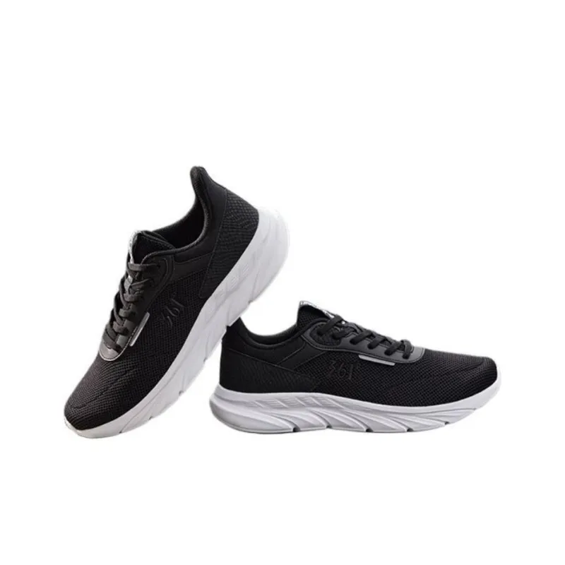 361° Cushioning, Wear Resistant Low Top Casual Running Shoes Men's Black White-2