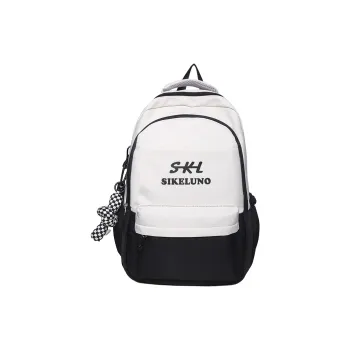 MOK Nylon Backpack Unisex Black/Burgundy/Khaki/Navy Blue