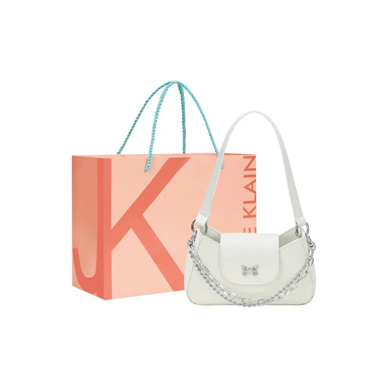 JANE KLAIN PU Women's Baguette Shoulder Bag Regular Women's Ecru-0