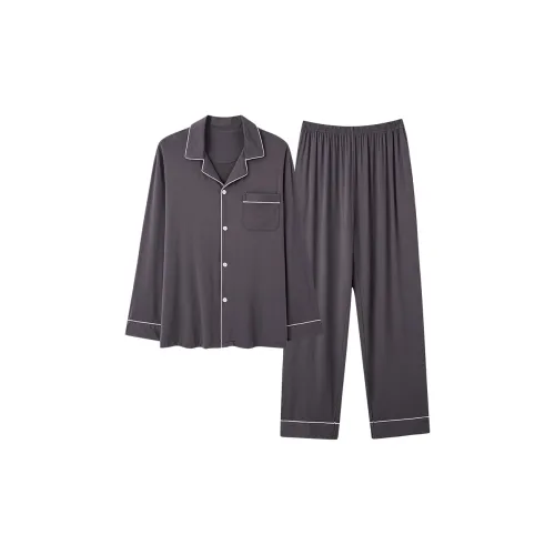 CAIHENGTONG Pajama Set Men's Gray Coffee