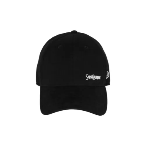 SAINT LAURENT Cotton Baseball Caps Unisex Black