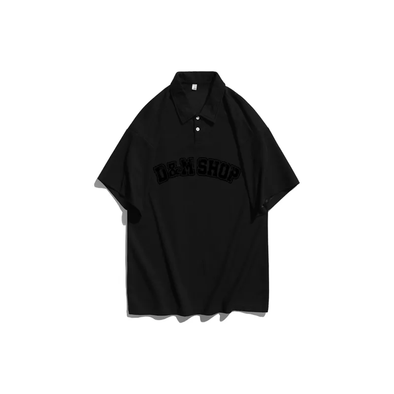 D&W Polo Shirts Unisex Black-1