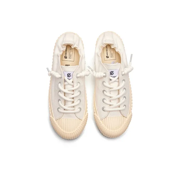 Excelsior Canvas Shoes Unisex Low Top White-3