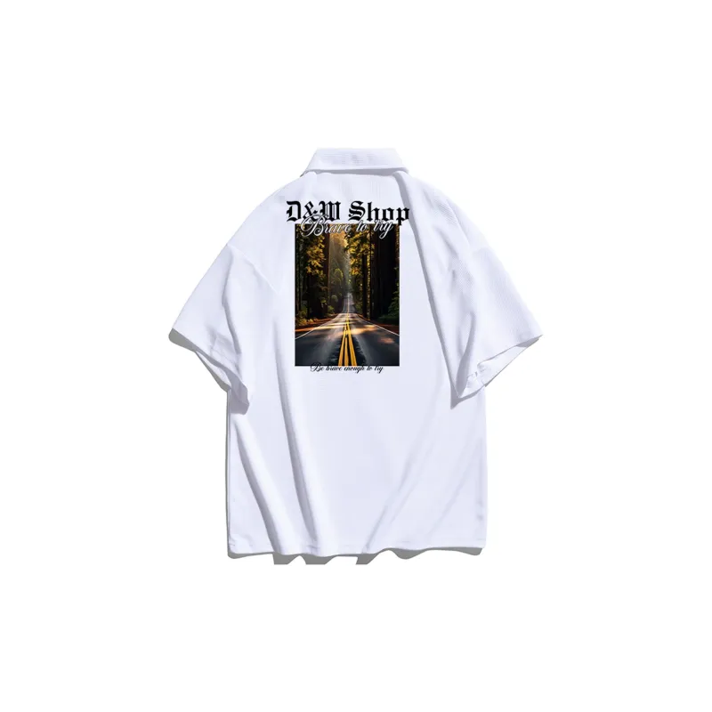 D&W Polo Shirts Men White-1
