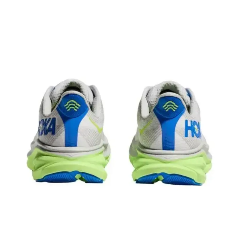 HOKA ONE ONE Clifton 9 Anti-Slip Wear-Resistant Low-Top Running Shoes Men's Gray Green Blue-3
