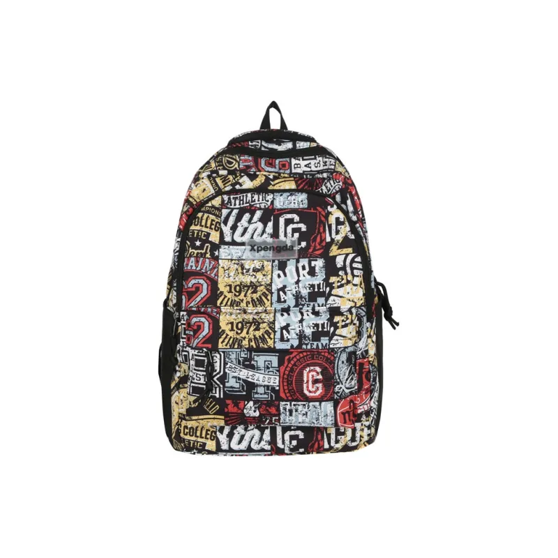 MOK Nylon Backpack Unisex White/Gray/Black-7