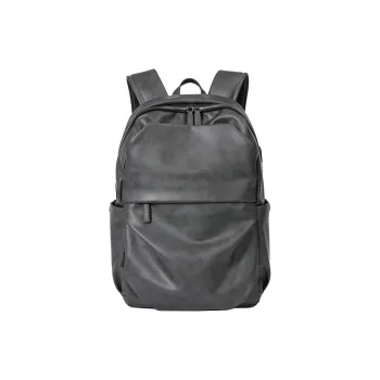 Slazenger Advanced Leather-Feeling PU Laptop Bag Backpack Regular Unisex Frosted Gray/Khaki/Black/Diamond Black