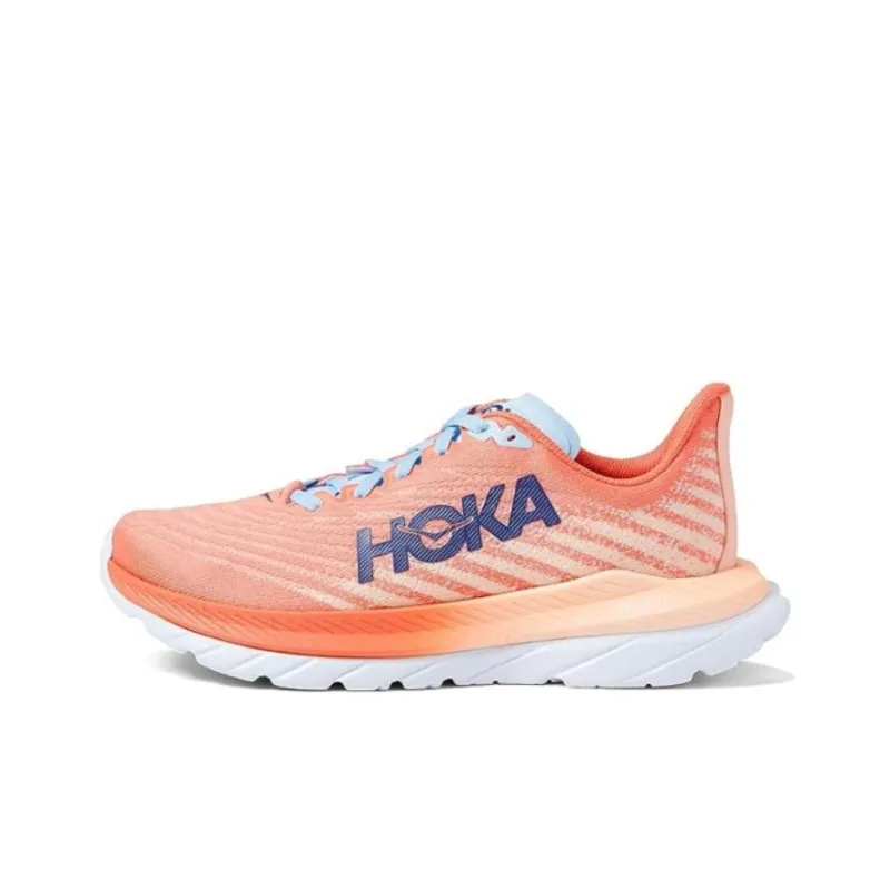 HOKA ONE ONE Mach 5 Cushioning Breathable Rebound Low-Top Running Shoes Women's Orange-0
