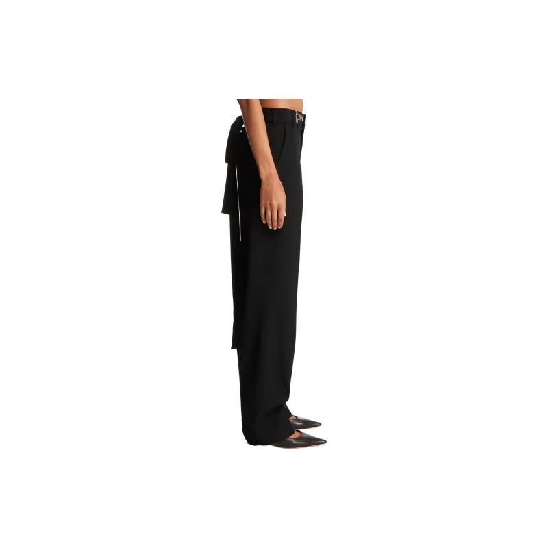 Jean Paul Gaultier Overall Buckle Belted Pants 'Black'-4