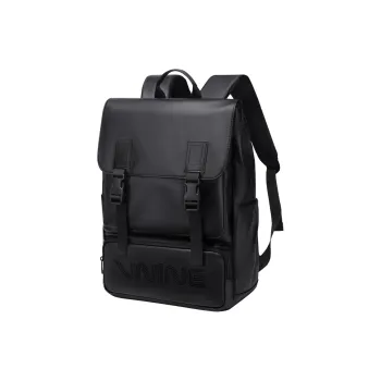 V.NINE Fabric 15.6 Laptop Bag Back To School Backpack For Men University Student Backpack Large Size Men's Space Black
